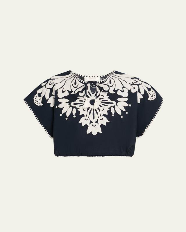 Liliana Appliqué Crop Top